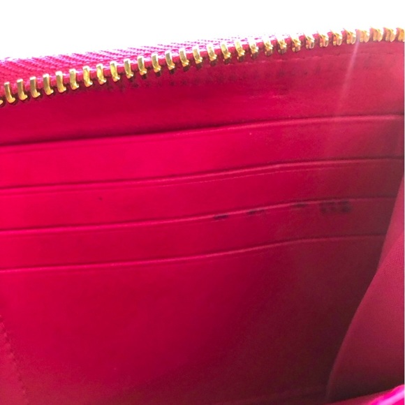 🩷 Lady DIOR Christian Dior Cannage Pink Patent Leather Long Zippy Wallet Charm - Picture 16 of 17